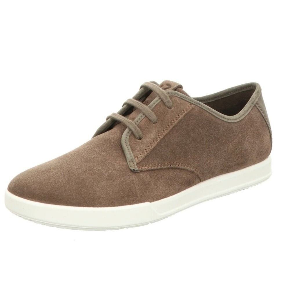 ECCO Mens Brown Suede Leather Lace Up Casual‎ Comfort Sneakers Shoes Size 6